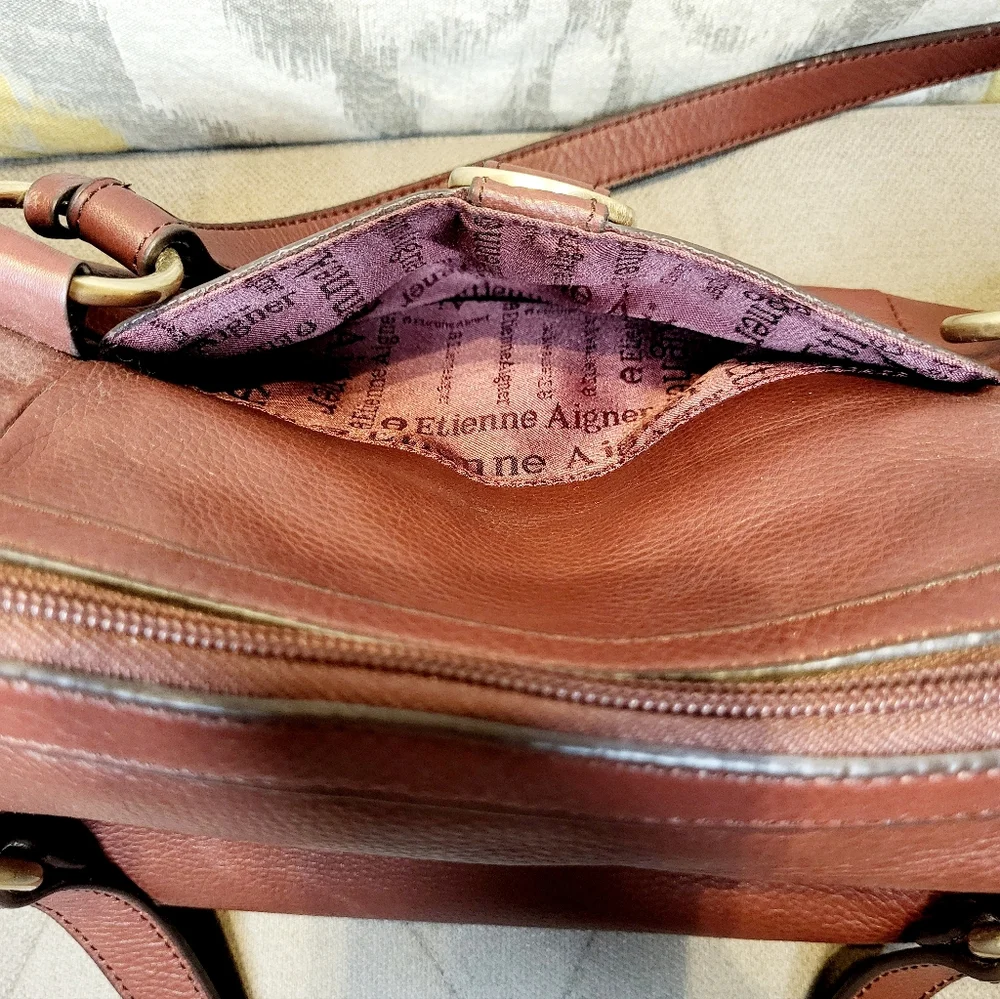 Vintage Etienne Aigner Leather Shoulder Bag - Picture 14 of 16
